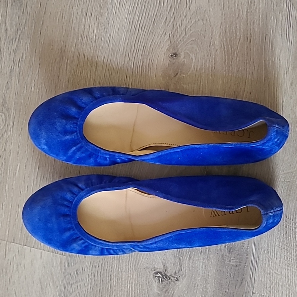J.Crew ballet casual blue suede upper flats size 9 - Picture 6 of 10